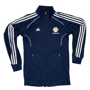 ADIDAS long sleeve blue zip up track jacket